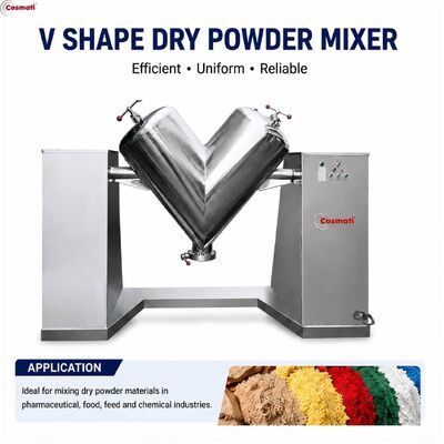 100kg V Shape Powder Mixer Cosmetic Food Chemical Dry Powder Mixing